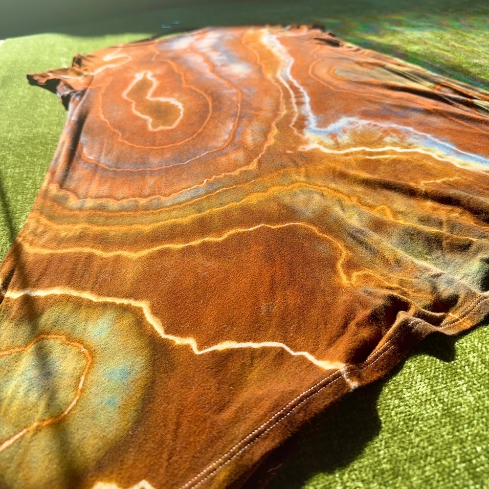 Katya Moon Dyes Earthy Geode Tie Dye Button Down Dress - EUC - Picture 6 of 7